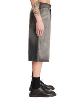 Gray Wide-Leg Denim Shorts | PDP | Antonia