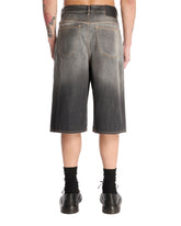 Gray Wide-Leg Denim Shorts | PDP | Antonia