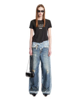 T-Shirt In Cotone Con Logo Nera | PDP | Antonia