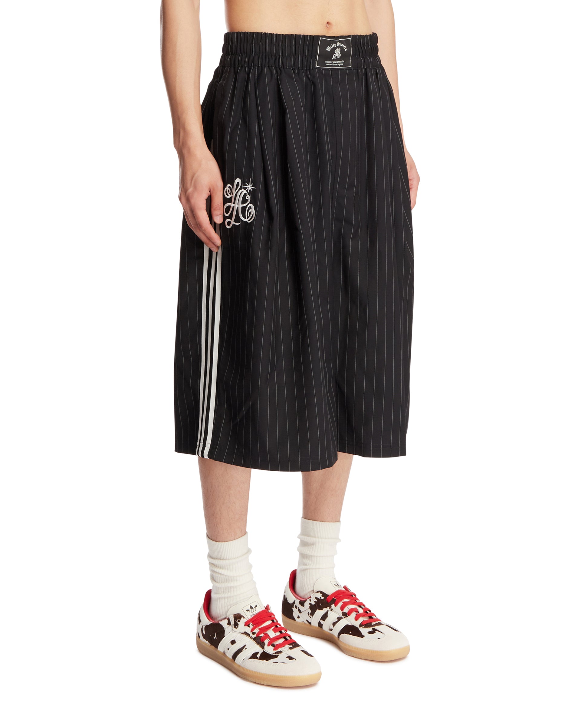 Adidas Originals x Willy Chavarria Black Striped Long Shorts