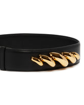 Black Torsion Jewel Leather Belt - Women's belts | PLP | Antonia
