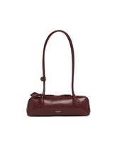 Burgundy Small Le Teckel Leather Bag | PDP | Antonia