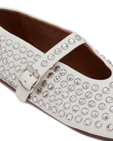 White Strass Ballerina Flats | PDP | Antonia