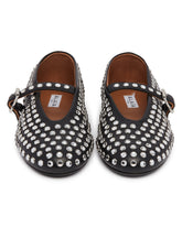 Black Flat Rhinestone Ballerinas | PDP | Antonia