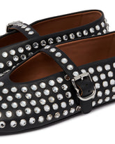 Black Flat Rhinestone Ballerinas | PDP | Antonia