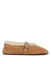Beige Shearling Flat Ballerinas - New arrivals women's shoes | PLP | Antonia