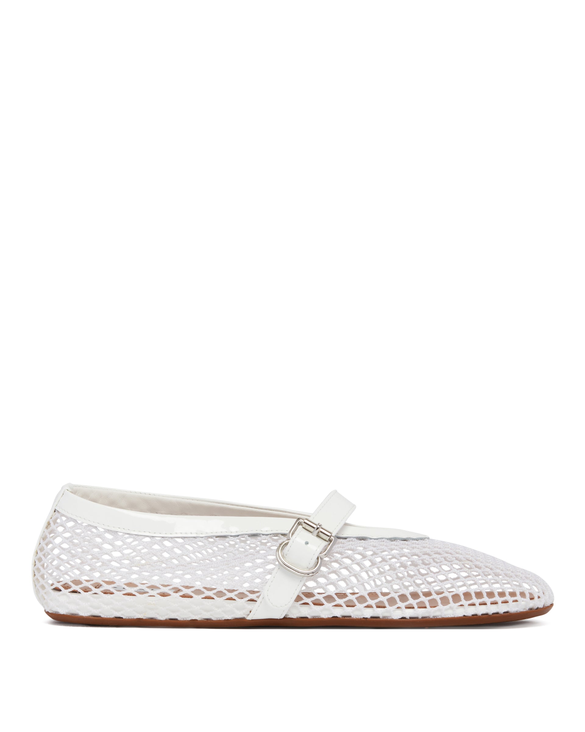 White Fishnet Ballet Flats | ALAIA - Antonia White Fishnet Ballet Flats | ALAIA - Antonia