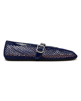 Blue Mesh Flat Ballerinas | PDP | Antonia