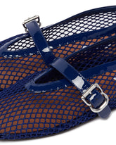 Blue Mesh Flat Ballerinas | PDP | Antonia