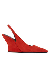 Slingback Wave In Suede Arancioni | PDP | Antonia