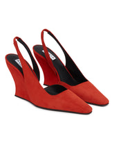 Slingback Wave In Suede Arancioni | PDP | Antonia