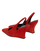Orange Suede Wave Slingbacks | PDP | Antonia