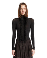 Black Fitted Fringe Top - ALAIA | PLP | Antonia