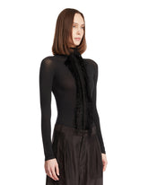 Black Fitted Fringe Top | PDP | Antonia