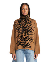 Brown Tiger-Patterned Mohair Sweater | Antonia