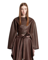 Top Con Cintura In Pelle Marrone | PDP | Antonia