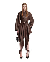 Top Con Cintura In Pelle Marrone | PDP | Antonia