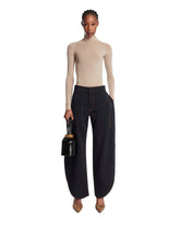 Pantaloni A Petalo In Denim Blu | PDP | Antonia