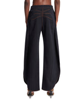 Pantaloni A Petalo In Denim Blu | PDP | Antonia