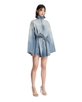 Blue Short Denim Jumpsuit | PDP | Antonia