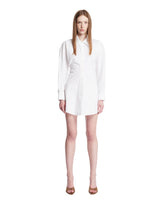 White Cotton Zip Shirt Dress | PDP | Antonia