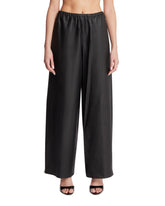 Black Wide Leather Trousers | PDP | Antonia