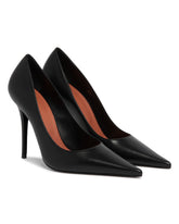 Black Barbara Leather Pumps - Amina muaddi women | PLP | Antonia