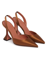 Decollete Holli In Raso Marroni - SCARPE CON TACCO DONNA | PLP | Antonia