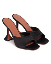 Mules Lupita In Raso Nero - SCARPE CON TACCO DONNA | PLP | Antonia