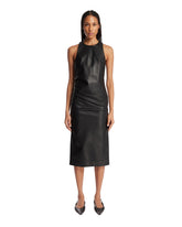 Black Pernilla Leather Midi Dress - Women's clothing | PLP | Antonia