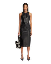 Black Pernilla Leather Midi Dress - Women's clothing | PLP | Antonia