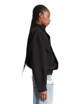 Black Wool Bomber Jacket | PDP | Antonia