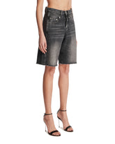 Black Denim Bermuda Shorts | PDP | Antonia