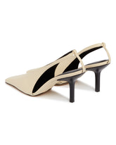 Beige Evelina Leather Slingbacks | PDP | Antonia