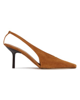 Brown Evelina Suede Slingbacks | PDP | Antonia