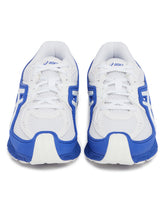 Comme des Garons Shirt x Asics White and Blue Gel Sneakers | PDP | Antonia