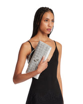 Silver Andiamo Clutch with Handle | PDP | Antonia