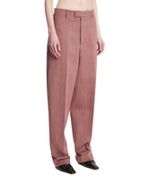 Pantaloni In Lana E Lino Rosa | PDP | Antonia