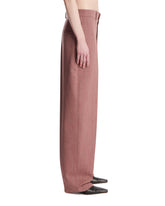 Pantaloni In Lana E Lino Rosa | PDP | Antonia