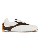 White and Brown Orbit Flash Sneakers | PDP | Antonia