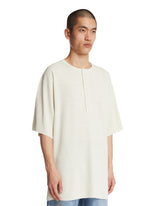White Ribbed Relaxed T-Shirt | PDP | Antonia