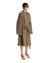 Brown Silk Oversized Trench Coat | PDP | Antonia