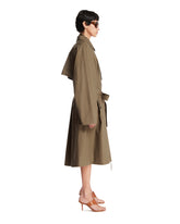Brown Silk Oversized Trench Coat | PDP | Antonia