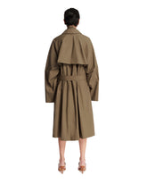 Brown Silk Oversized Trench Coat | PDP | Antonia