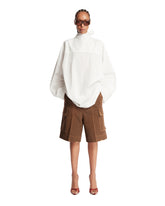 Brown Tamsin Cotton Shorts | PDP | Antonia