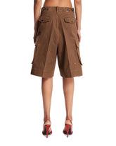 Brown Tamsin Cotton Shorts | PDP | Antonia