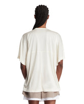 White Relaxed Silk T-Shirt | PDP | Antonia