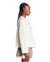 White Silk Top with Pin | PDP | Antonia