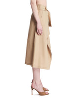 Beige Draped Waterfall Skirt | PDP | Antonia