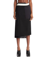 Black Asymmetric Cotton Skirt | PDP | Antonia